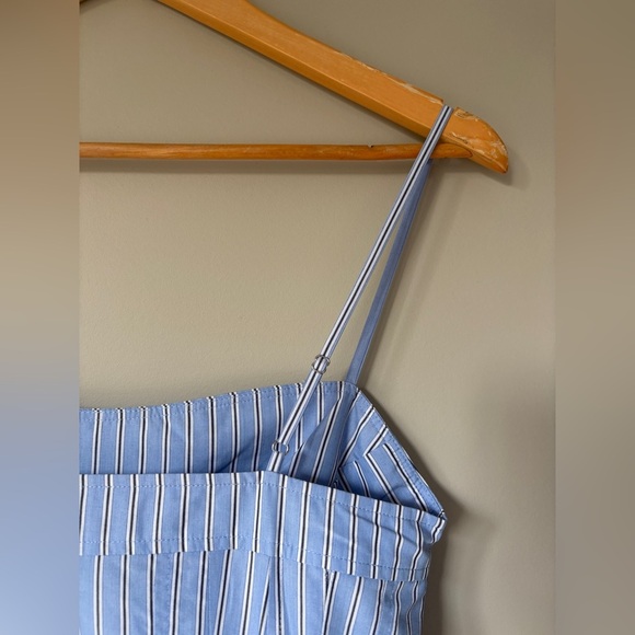 NEW SIMKHAI Kittiya Cotton Midi Dress in Harbour Blue Stripe | US 2 UK 6 - Picture 11 of 14